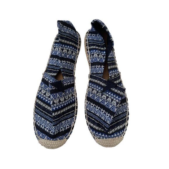MINNETONKA Blue Patterned Espadrille Flats Size 9 - Picture 2 of 5